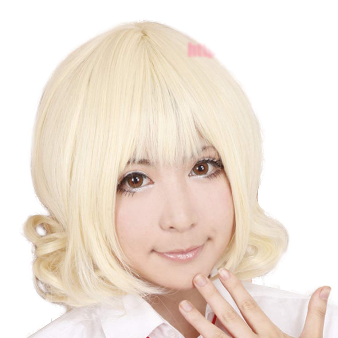 Amazon Com Hoolaza Creamy White Medium Curly Wavy Curly Hair