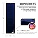 Door Hanging File Folder Organizer + 2 Hangers; Wall or Over Door Mount [Blue]
