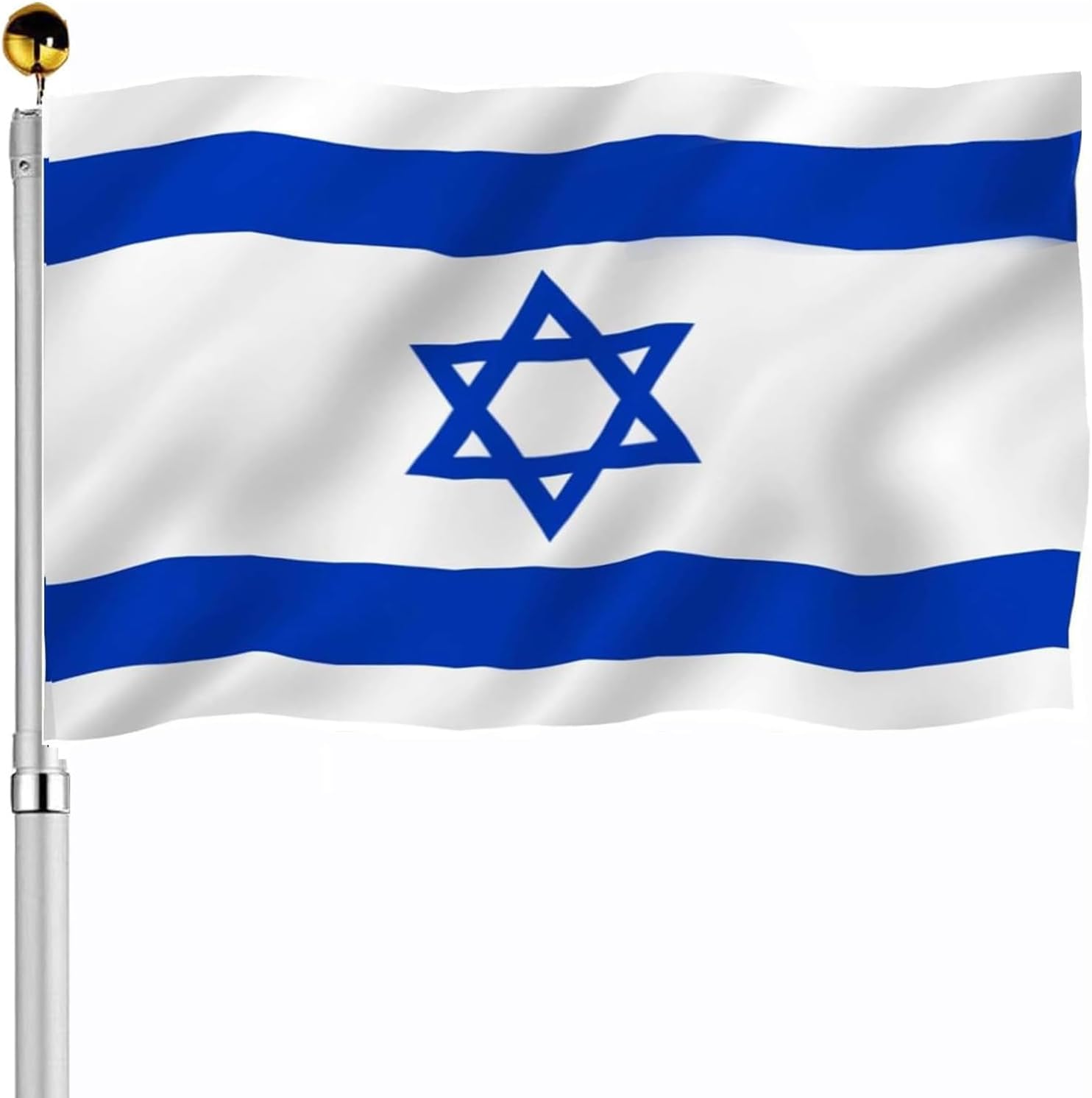 Flags - Israel Flag 3x5 ft, Israeli Flag 3x5 - Outdoor Israeli National Flag Fade Resistant with 2 Brass Grommets, Israel Flag for Outdoor Outside Use