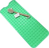 Luxury Non Slip Bath Mat - Anti Slip Suction Shower Tub Mat - Vinyl Material 39 x 15.5 Inches Long - Ideal For Homes, Hotels, Gyms, Care Facilities, Spas (Green)