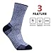 YUEDGE Mens Cotton Cushion Crew Work Socks 3 Pairs/Pack Wicking Padded Performance Athletic Hiking Socks(Black, X-Large)