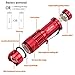 MIKAFEN 5 Pack Mini Flashlights LED Flashlight 300lm Adjustable Focus Zoomable Light (Red Body,White Light)