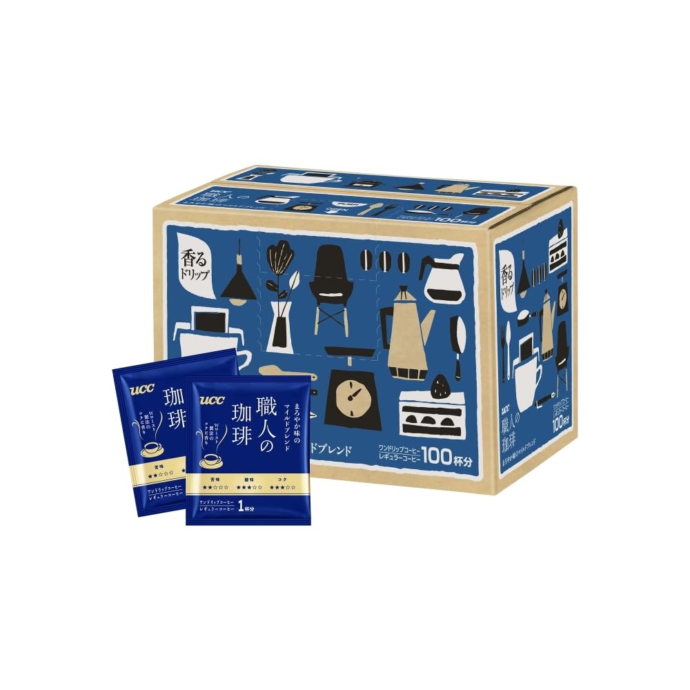 UCC 職人の珈琲 ドリップコーヒー まろやか味のマイルドブレンド 100杯商品画像