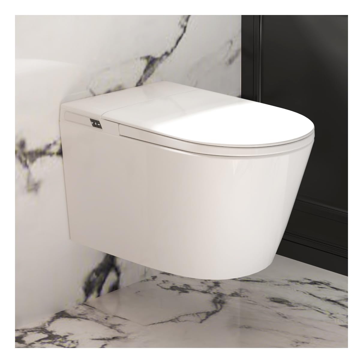Photo 1 of SmartSylva Basic Smart Function Wall Hung Toilet Combo, Built-In Water Tank, Heated Seat,Auto Flush,Foot Sensor Flush,Night Light, with In-Wall Carrier Frame (No Need to buy an Additional Water Tank)