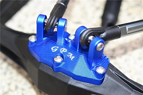 GPM Losi 1/6 Super Baja Rey 4X4 Desert Truck Upgrade Parts Aluminum Mount For Upper Gearbox Rear Upper Suspension Links - 1Pc Set Blue