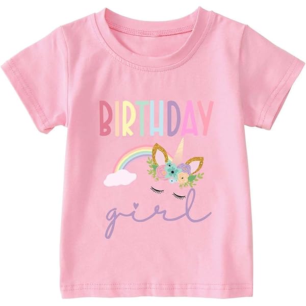 Camiseta Feminina De Aniversário Sereia Unicórnio - Look Encantador Para Pequenas Princesas