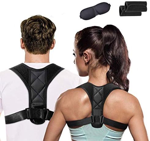 Posture Corrector for Women and Men - Adjustable Upper Back Brace for Clavicle Support and Pain Relief from Neck, Back & Shoulder - Correct Slouching, Hunching & Bad Posture