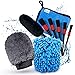 Onetrack Me Motorcycle Detailing Brush Kit- 6 Pack - Natural Boar Hair Brushes and Wool Cleaning Brushes for Motorcycle, Wheels, Rims, Polishing and Dusting
