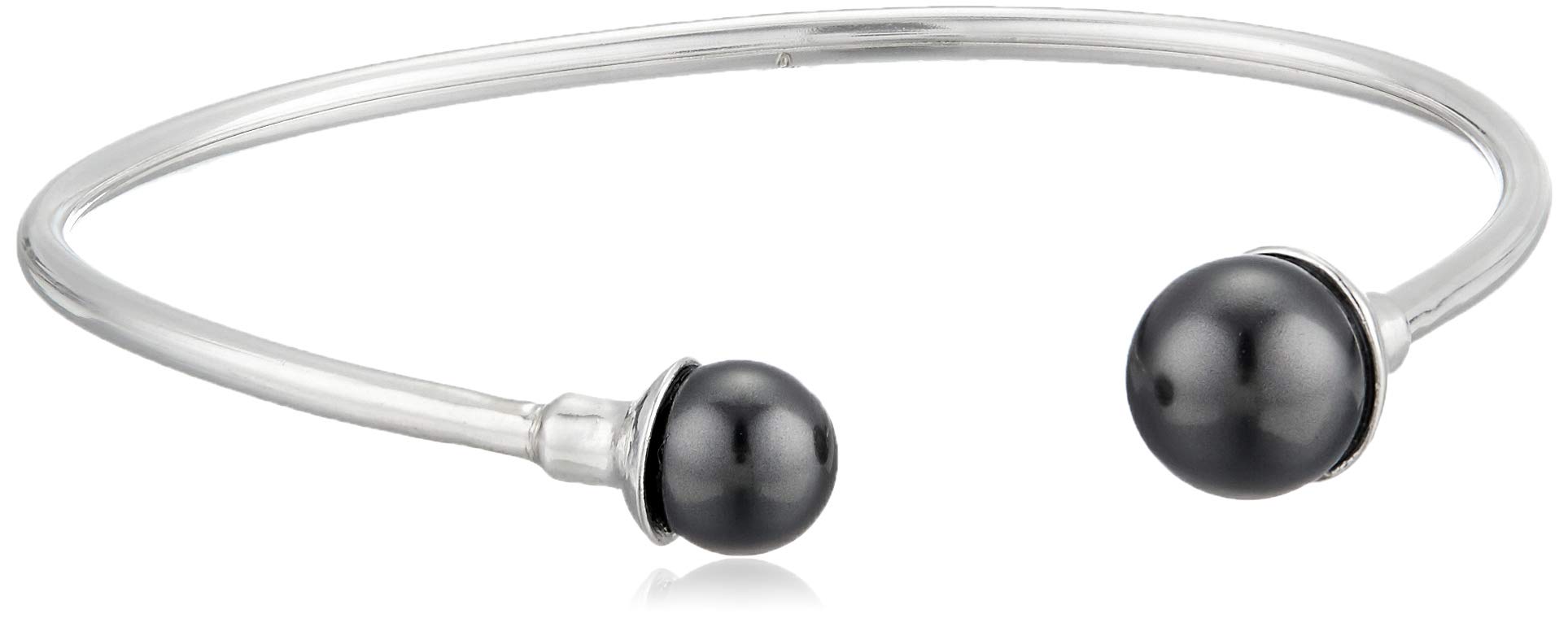 Alex and Ani Brazalete de perlas marinas sensuales para mujer, plata de ley, ajustable
