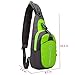 Sling Bag Shoulder Backpack Casual Cross Body Bag Outdoor Sling Backpack Chest Pack with Adjustable Shoulder Strap for Cycling Hiking Camping Travel and Men Women (Black)