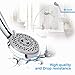 HOFNIE Filtered Shower Head with Handheld, Shower Heads High Pressure 5 Spray Modes, 3 Stage Hard Water Shower Filter with Stainless Steel Hose, Adjective Bracket, Water Softener Shower Head Filters