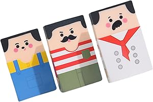 Novelty Elderly Man Shape Eraser Funny Bald Eraser Students Kids Boys Girls Birthday Gift Stocking Filler Funny Student Penci