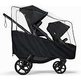Rain Cover for the Bugaboo Kangaroo Double by SASHA'S (Stroller Not Included) - Weather Shield, Wind Cover