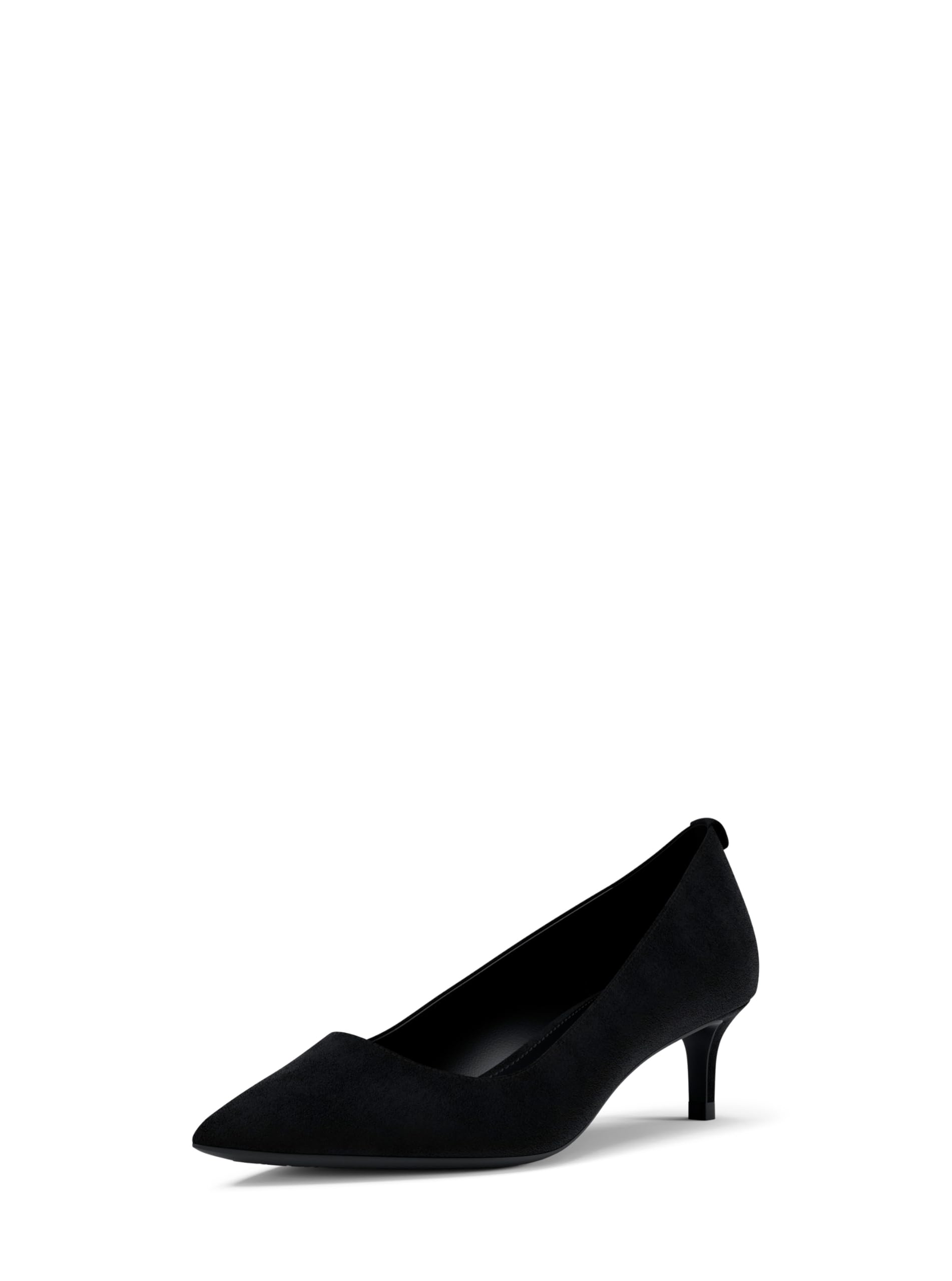 Michael Kors Women’s Alina Flex Kitten Pump, Black/Suede, 5