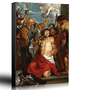 Oil Painting of The Martyrdom of Saint George by Peter Paul Rubens - Baroque Style - Angels, Jesus Christ, Catholic - Canvas Art Home Art - 12x18 inches