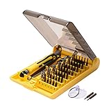 45 in 1 Precision Screwdriver Toolkit-JACKYLED Mini Compact Disassembly Repair Bits with Handle Tweezer Extension Bar Suction Cup for Laptop Computer Phone iPhone6s/7/7p/8/8p Electronic Products