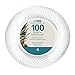 Ilyapa 100 Pack 6 Inch Disposable Dessert Plates, Plastic Clear Party Plate Sets for 100 Guests, Clear Appetizer and Cake Plates 6