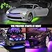 LED Neon Underglow Light, MIHAZ 4Pcs High Intensity Atmosphere Lights for Car RGB Running Colors Musical Sync Under Car Auto Neon Tube Light Strip Wireless Remote Control Sound Active(90-120cm)