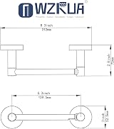 WZRUA Chrome SUS304 Wall Mounted Toilet Roll Holder Double Post Pivoting view 6