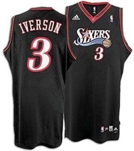 Allen Iverson Black Swingman Jersey Size large