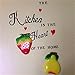 UINKE THE Kitchen IS THE Heart OF THE HOME Wall Decal Sticker Home Art Vinyl Removable Decor
