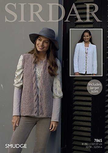 Sirdar Ladies Jacket Waistcoat Smudge Knitting Pattern 7865 Chunky