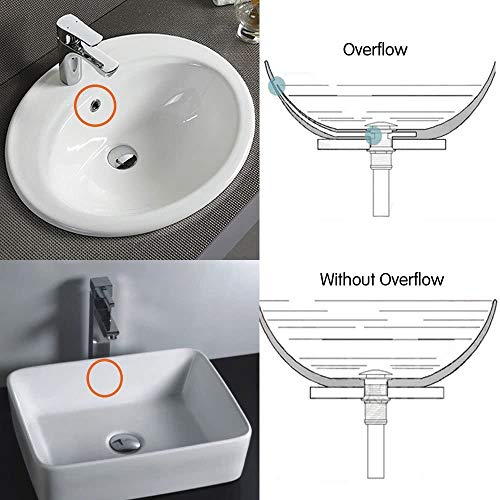 ESFORT Bathroom Sink Drain Pop Up, Vessel Sink Pop Up Drain, Brushed
