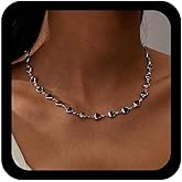 Allereyae Boho Rainbow Gemstone Heart Necklace Colorful Crystal Choker Necklaces Multi Heart Bead Necklace Multicolor Cz Necklaces Gold Sparkle Rhinestone Pendant Party Prom Jewelry for Women