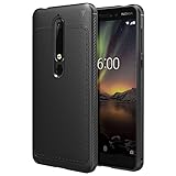 MoKo Nokia 6.1 Case, Nokia 6 2018 Case, Soft Slim Lightweight TPU Gel Bumper Cover Anti-Scratch Shock Absorption Protective Back Panel for Nokia 6.1 / Nokia 6 2018 - Black