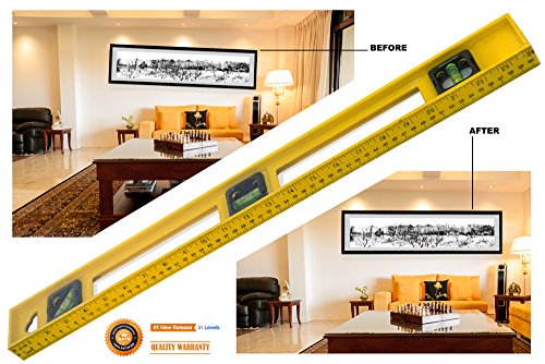 Best Plastic Level From mysonder - 24 inch - Heavy-duty And Light-weight- Horizontal & Vertical Levels - Can Be Read From 360 Degrees - Printed Measuring Scale - Money-Back Guarantee