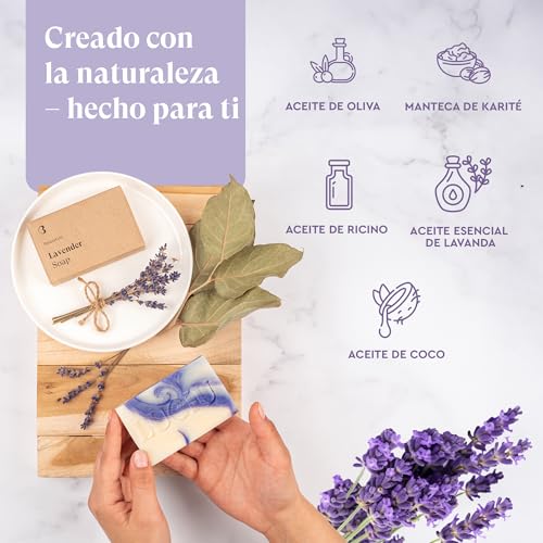 lubiu Lavender Soap - 2x100g - Hand, Body and Face Soap - Artisanal Soaps - Natural Lavender Soap