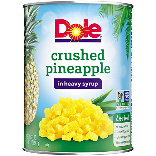 DOLE CRUSHED PINEAPPLE IN HEAVY SYRUP 20 OZ. CAN