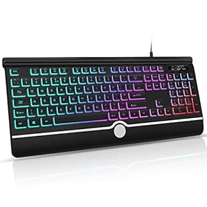 Wired-Backlight-Keyboard-Jelly-Comb-USB-Wired-Rainbow-Illuminated-Gaming-Keyboard-UK-QWERTY-Layout-with-Wrist-Support-Black Wired Backlight Keyboard, Jelly Comb USB Wired Rainbow Illuminated Gaming Keyboard UK QWERTY Layout with Wrist Support…