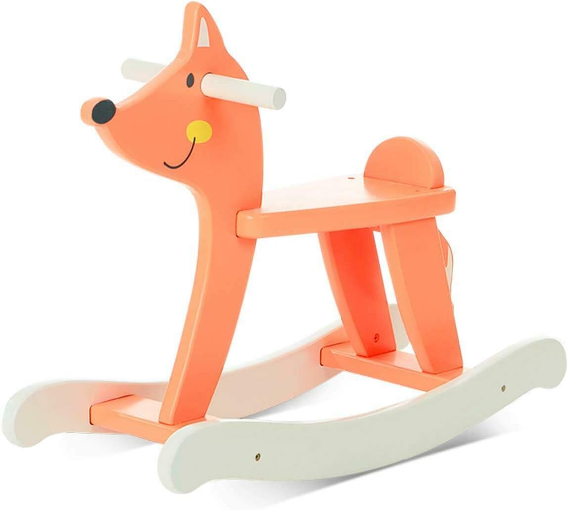 Cheval Bascule Enfant Cheval à Bascule Labebe Licorne Rose - Pour Enfant 1-3 Ans - Bois Et Peluche - Sécurisé Et Doudou Bascule Bois Sécurisé 1-3 Ans