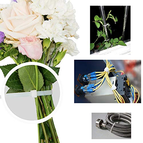 Cable Zip Ties Heavy Duty 12 inch 100 PCS White, VIWIEU Reusable Weather Resistant Nylon Wires Ties Indoor Outdoor, Self-locking Multi-Purpose Plastic Cable Management Wraps for Home Office Farm - Thumbnail 6