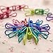 Ammsia Canyoze 40Pcs Colorful Multipurpose PVC-Coated Steel Wire Clip, Clothes Pins, Utility Clips Hooks for Home & Office