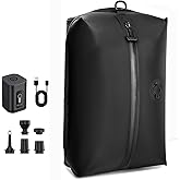 34L Vacuum Bags for Travel Luggage with Pump, Reusable Space Saver Waterproof Compression Bags for Suitcase,Backpack, Vacuum Seal Packing cube for Storage Organizer Cloth(1bag+1pump-34L)