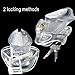 YiFeng Cock Cage Locked Chastity Device Male Briefs Sex Toy for Men with Discreet Packing (Clear, Short)