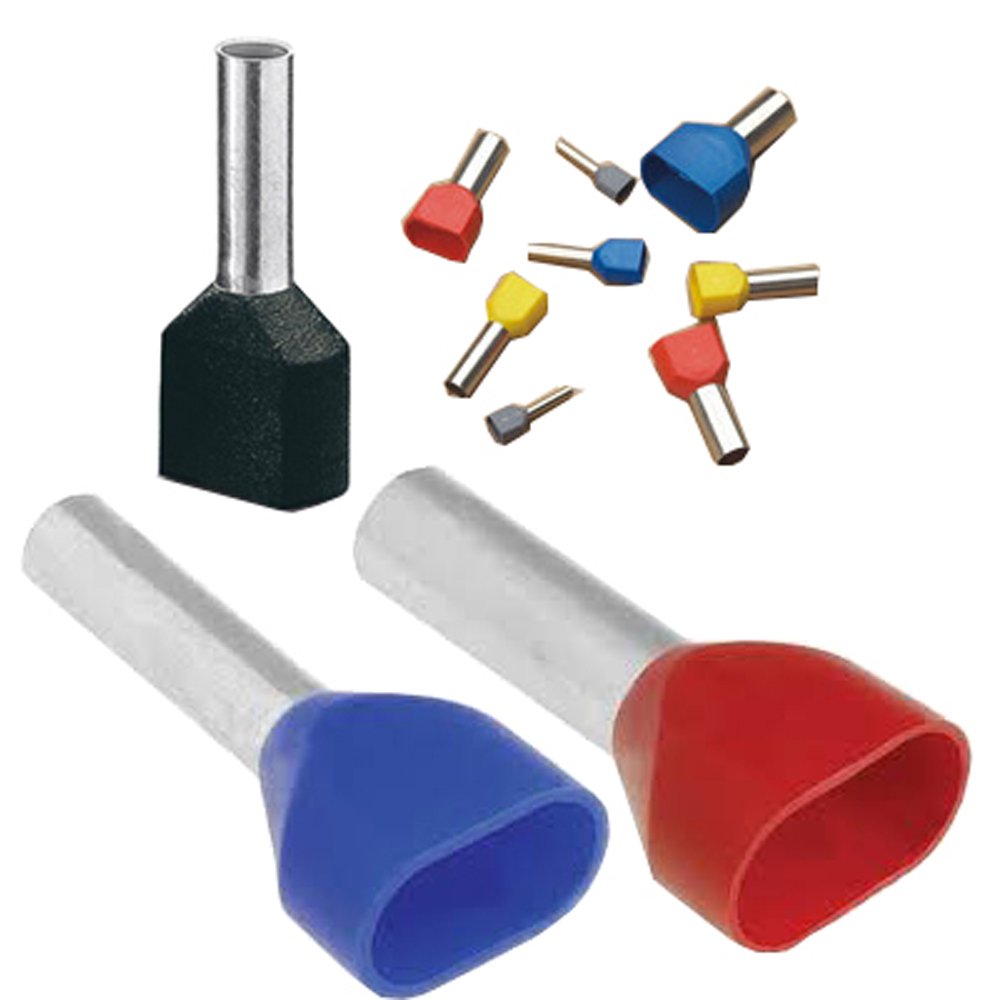 KafTon Twin Cord End Terminals (2.5mm² - Blue)