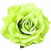 Lofruiin Women's Vintage Elegent Rose Flower Hairpin Hair Clip with Brooch for Party Travel Festivals (Green)