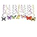 CC HOME 15Pcs Butterfly Hanging Swirls Insect Ceiling Streamer Birthday Decorations Butterfly Themed Party Favors for Holiday Baby Shower Home Decoration Party Supplies