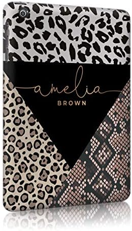 Personalised iPad 2/3/4 Tirita Case Hard Cover PRINTED GLITTER, NO REAL GLITTER Animal Print Snake Rose Gold Leopard Skin Custom Initials Name