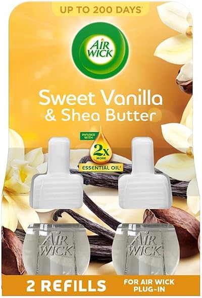 Air Wick Electric Refill Sweet Vanilla and Shea 2 x 19 ml Pack May Vary