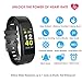 OUMAX Fitness Tracker T5, Color Touch Display, Activity Tracker and Auto Sleep Monitor, Call and Text Alert, Sport Modes for iOS & Android Devices-Blue