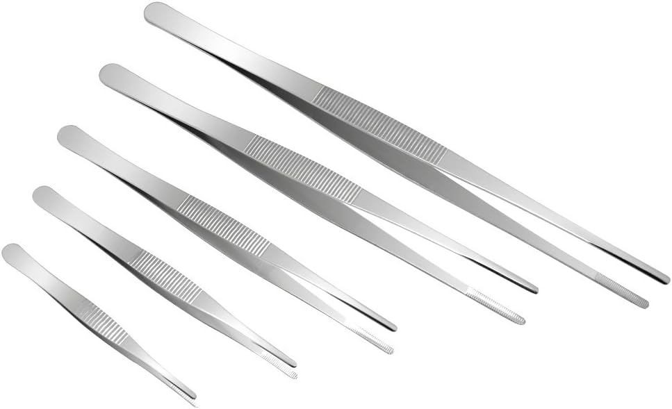 Hysagtek 5 Pcs Aquarium Straight Tweezers