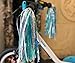 erioctry Kids Children Scooter Bike Handlebar Colourful Streamers Pom-pom Pair Bicycle Grips Sparkle Tassel Ribbon Baby Carrier Accessories (Blue)