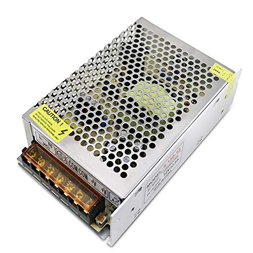 PHEVOS 12v 10A Dc Universal Switching Power Supply Brass core Material Transformer 120w for CCTV, ham Radio Transceiver, Car Audio Amplifier, Computer Project and LED Strips (12V10A)