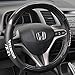 Honda Steering Wheel Cover Carbon Fiber & Synthetic Leather Grip - Small 13.5