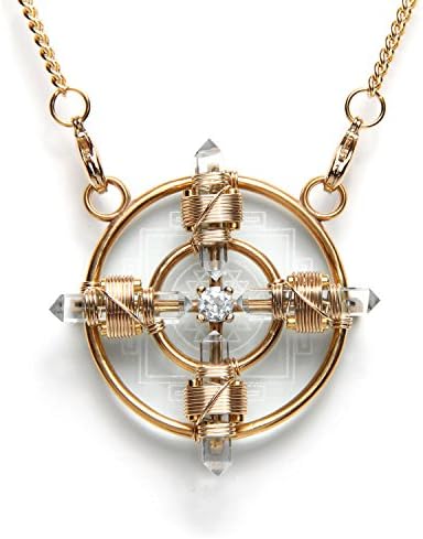Buddha Maitreya the Christ Sri Yantra Solar Form in 24K Gold Plate - Shambhala Healing Tool to Wear
