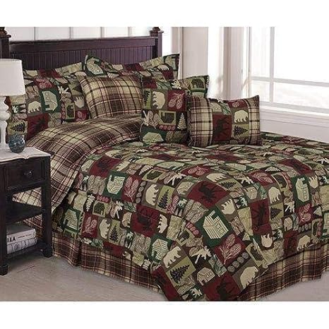 Amazon Com Cabin Country Hunting Lake House Reversible Twin
